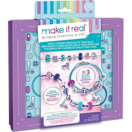 Make It Real Jewellery Making Sets For Children, Halo Charms Bracelets True Blue 1721