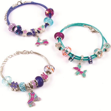 Make It Real Jewellery Making Sets For Children, Halo Charms Bracelets True Blue 1721