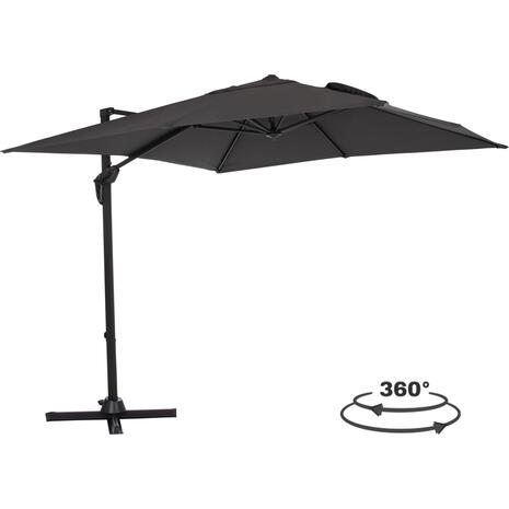 ΟΜΠΡΕΛΑ ΠΙΣΙΝΑΣ JAVANTE HM6623.01 ΓΚΡΙ ΑΛΟΥΜΙΝΙΟ & ΣΚΙΑΣΤΡΟ 2.7x2.7x2.7Yμ