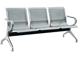 ΚΑΘΙΣΜΑ ΑΝΑΜΟΝΗΣ Τ. ΑΕΡΟΔΡΟΜΙΟΥ 3ΘΕΣΙΟ AVIATOR HM18399 ΜΕΤΑΛΛΟ MESH ΓΚΡΙ 172x55x76Υ