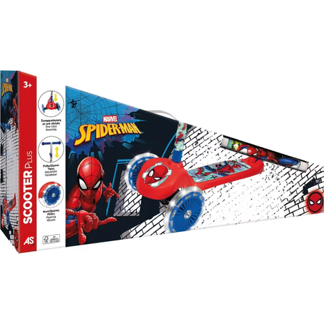 Scooter Plus Spiderman Με Φωτιζόμενες Ρόδες (1500-50290)