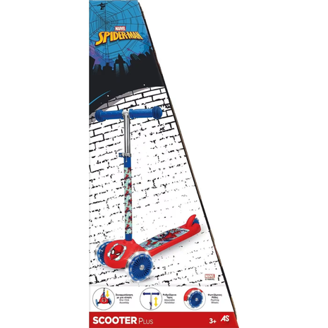 Scooter Plus Spiderman Με Φωτιζόμενες Ρόδες (1500-50290)