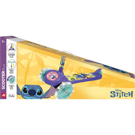 Scooter Plus με 3 Φωτιζόμενες Ρόδες Disney Stitch (1500-50292)