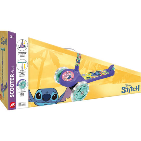Scooter Plus με 3 Φωτιζόμενες Ρόδες Disney Stitch (1500-50292)