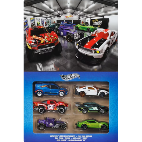 Hot Wheels Silver Series Σετ με 6 Αυτοκινητάκια Die-Cast Legends (JLB24)