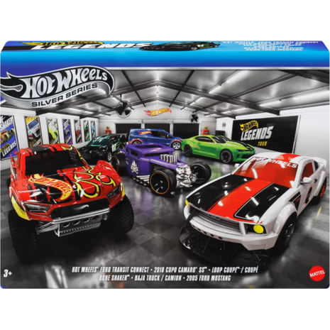 Hot Wheels Silver Series Σετ με 6 Αυτοκινητάκια Die-Cast Legends (JLB24)