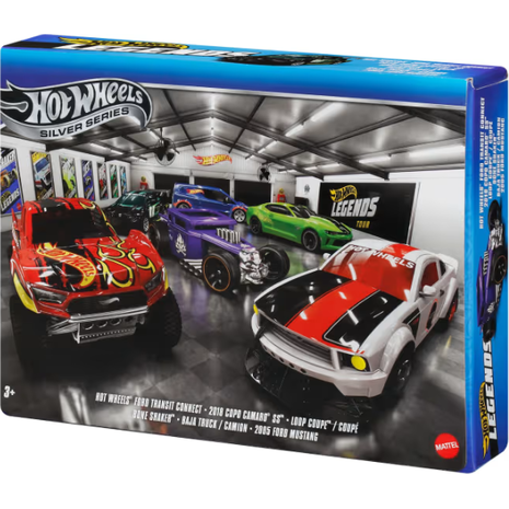 Hot Wheels Silver Series Σετ με 6 Αυτοκινητάκια Die-Cast Legends (JLB24)