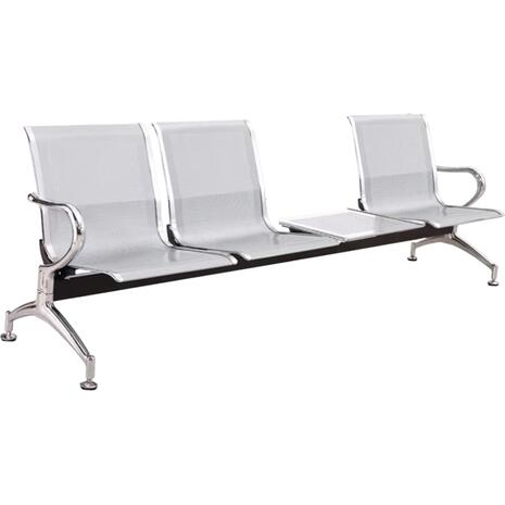 ΚΑΘΙΣΜΑ ΑΝΑΜΟΝΗΣ Τ.ΑΕΡΟΔΡΟΜΙΟΥ 3ΘΕΣΙΟ+ΤΡΑΠΕΖΙ AVIATOR HM18403 ΜΕΤΑΛΛΟ MESH ΓΚΡΙ 223x55x76Υεκ