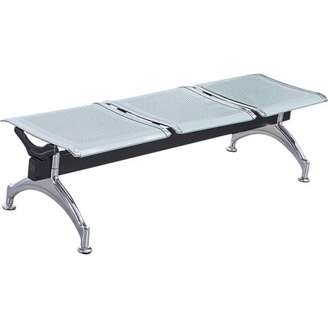 ΚΑΘΙΣΜΑ ΑΝΑΜΟΝΗΣ ΑΝΑΜΟΝΗΣ Τ.ΑΕΡΟΔΡΟΜΙΟΥ 3ΘΕΣΙΟ AVIATOR HM18404 ΜΕΤΑΛΛΟ MESH ΓΚΡΙ 148x50x40Υεκ