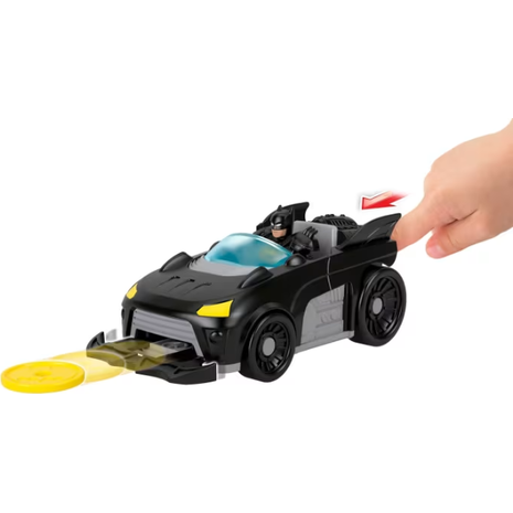 Mattel Fisher-Price DC Super Friends Metal Force Batmobile Toy Car, 3-Inch Batman Φιγούρα Με Αξεσουάρ JFJ68