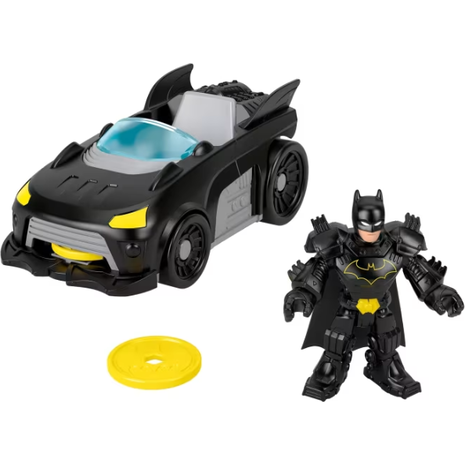 Mattel Fisher-Price DC Super Friends Metal Force Batmobile Toy Car, 3-Inch Batman Φιγούρα Με Αξεσουάρ JFJ68