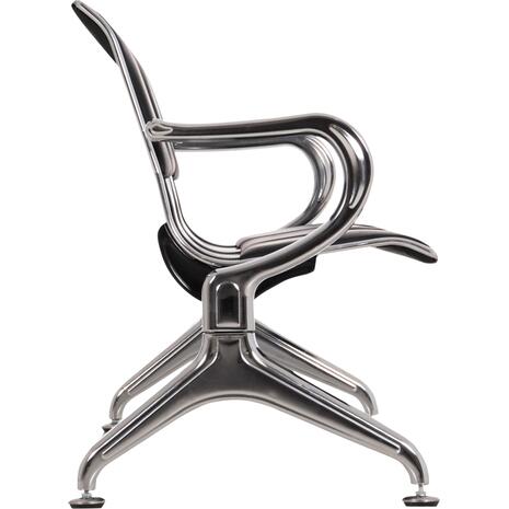 ΚΑΘΙΣΜΑ ΑΝΑΜΟΝΗΣ Τ.ΑΕΡΟΔΡΟΜΙΟΥ 3ΘΕΣΙΟ AVIATOR HM18400 ΜΕΤΑΛΛΟ ΜΕ PU ΜΑΥΡΟ 172x55x76Υ