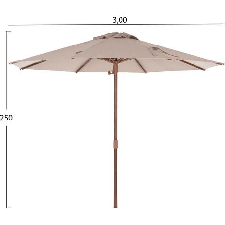 ΕΠΑΓΓΕΛΜΑΤΙΚΗ ΟΜΠΡΕΛΑ GLADELL Φ3,00μ HM6603.02 ΜΠΕΖ ΠΑΝΙ-HEAT TRANSFER ΑΛΟΥMΙΝΙΟ (ΧΩΡΙΣ ΒΑΣΗ)