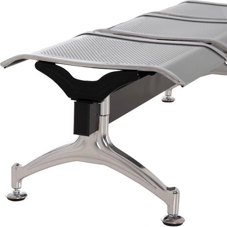 ΚΑΘΙΣΜΑ ΑΝΑΜΟΝΗΣ ΑΝΑΜΟΝΗΣ Τ.ΑΕΡΟΔΡΟΜΙΟΥ 3ΘΕΣΙΟ AVIATOR HM18404 ΜΕΤΑΛΛΟ MESH ΓΚΡΙ 148x50x40Υεκ