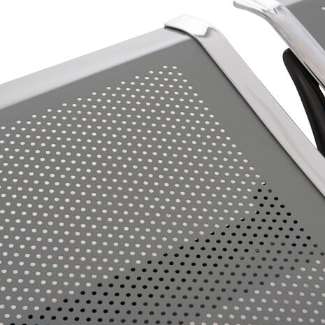 ΚΑΘΙΣΜΑ ΑΝΑΜΟΝΗΣ ΑΝΑΜΟΝΗΣ Τ.ΑΕΡΟΔΡΟΜΙΟΥ 3ΘΕΣΙΟ AVIATOR HM18404 ΜΕΤΑΛΛΟ MESH ΓΚΡΙ 148x50x40Υεκ