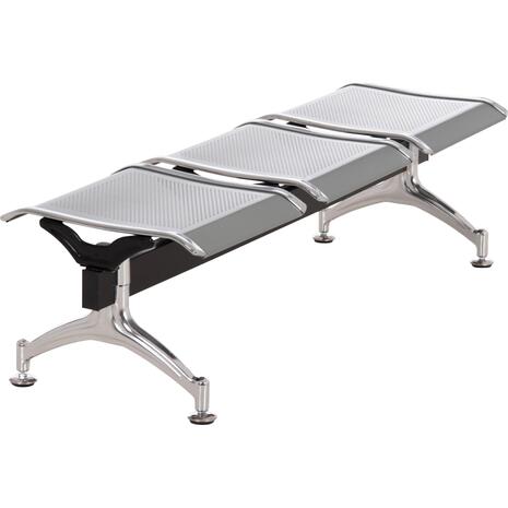 ΚΑΘΙΣΜΑ ΑΝΑΜΟΝΗΣ ΑΝΑΜΟΝΗΣ Τ.ΑΕΡΟΔΡΟΜΙΟΥ 3ΘΕΣΙΟ AVIATOR HM18404 ΜΕΤΑΛΛΟ MESH ΓΚΡΙ 148x50x40Υεκ