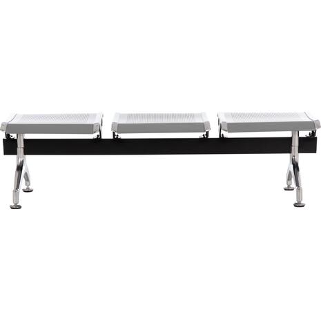 ΚΑΘΙΣΜΑ ΑΝΑΜΟΝΗΣ ΑΝΑΜΟΝΗΣ Τ.ΑΕΡΟΔΡΟΜΙΟΥ 3ΘΕΣΙΟ AVIATOR HM18404 ΜΕΤΑΛΛΟ MESH ΓΚΡΙ 148x50x40Υεκ