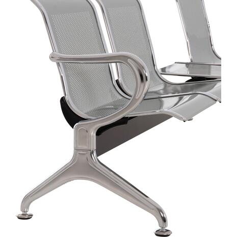 ΚΑΘΙΣΜΑ ΑΝΑΜΟΝΗΣ Τ.ΑΕΡΟΔΡΟΜΙΟΥ 3ΘΕΣΙΟ+ΤΡΑΠΕΖΙ AVIATOR HM18403 ΜΕΤΑΛΛΟ MESH ΓΚΡΙ 223x55x76Υεκ