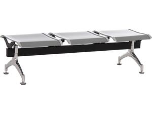 ΚΑΘΙΣΜΑ ΑΝΑΜΟΝΗΣ ΑΝΑΜΟΝΗΣ Τ.ΑΕΡΟΔΡΟΜΙΟΥ 3ΘΕΣΙΟ AVIATOR HM18404 ΜΕΤΑΛΛΟ MESH ΓΚΡΙ 148x50x40Υεκ