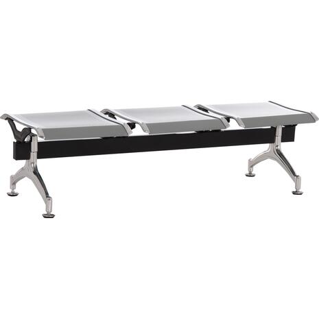 ΚΑΘΙΣΜΑ ΑΝΑΜΟΝΗΣ ΑΝΑΜΟΝΗΣ Τ.ΑΕΡΟΔΡΟΜΙΟΥ 3ΘΕΣΙΟ AVIATOR HM18404 ΜΕΤΑΛΛΟ MESH ΓΚΡΙ 148x50x40Υεκ