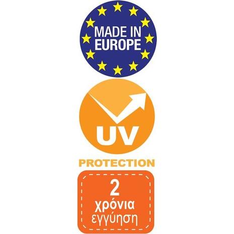 GIANO Σκαμπό BAR με Πλάτη, PP-UV Tortora, Στοιβαζόμενο Ύψος Καθίσματος 65cm (Ε389,4)