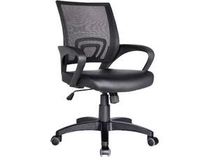BF2101 Πολυθρόνα-Pro Γραφείου με Ανάκλιση, Μαύρο Mesh - PU Μαύρο (ΕΟ254,40) (Μαύρο)