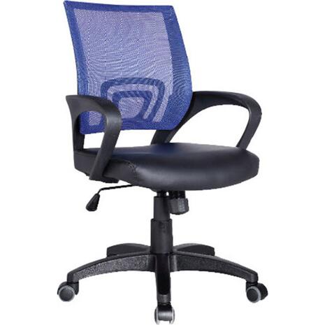 BF2101 Πολυθρόνα-Pro Γραφείου με Ανάκλιση, Μπλε Mesh - Μαύρο PU (ΕΟ254,30) (Μαύρο)