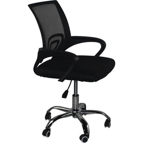 Καρέκλα γραφείου BF2101-F Mesh Μαύρο χωρίς ανάκλιση [Ε-00021859] ΕΟ254,4FC (1 τεμάχιο) (Μαύρο)