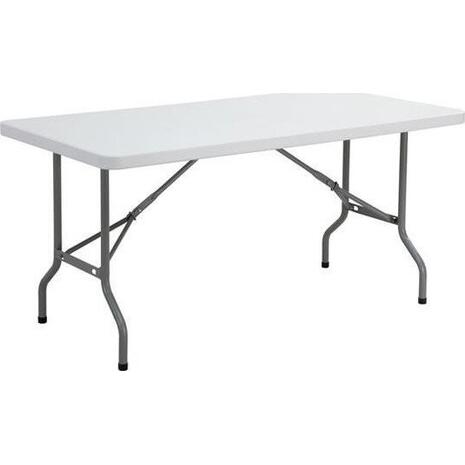 BLOW Τραπέζι Catering Πτυσσόμενο, Μέταλλο Γκρι, HDPE Άσπρο 45mm (ΕΟ171) (Λευκό)
