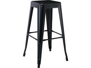 RELIX Σκαμπό Bar Στοιβαζόμενο, Μέταλλο Βαφή Μαύρο (Ε5190,1W)