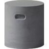 CONCRETE Cylinder Σκαμπό Κήπου - Βεράντας, Fiber Cement Grey (Ε6204)