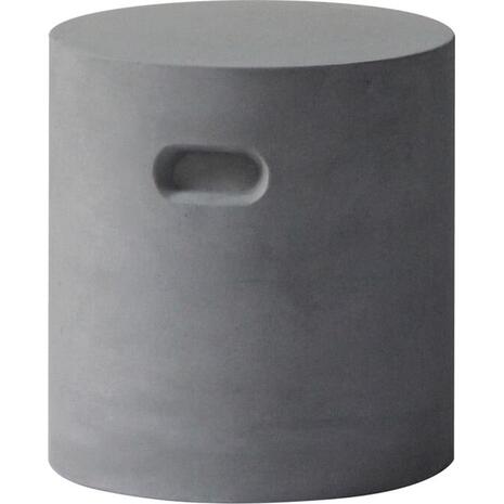 CONCRETE Cylinder Σκαμπό Κήπου - Βεράντας, Fiber Cement Grey (Ε6204)