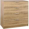 DRAWER Συρταριέρα με 4 Συρτάρια, Απόχρωση Sonoma (Ε759,2)