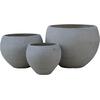 FLOWER POT-5  Set 3 τεμαχίων Cement Grey (Ε6304,S)