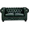 CHESTERFIELD Birmingham Καναπές 2Θέσιος Σαλονιού Καθιστικού,Δέρμα Antique Green (Ε9574,23)