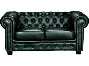 CHESTERFIELD Birmingham Καναπές 2Θέσιος Σαλονιού Καθιστικού,Δέρμα Antique Green (Ε9574,23)