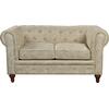 CHESTERFIELD York Kαναπές 2Θέσιος Σαλονιού - Καθιστικού, Ύφασμα Απόχρωση Μπεζ (Ε942,21)