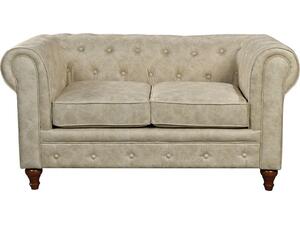 CHESTERFIELD York Kαναπές 2Θέσιος Σαλονιού - Καθιστικού, Ύφασμα Απόχρωση Μπεζ (Ε942,21)
