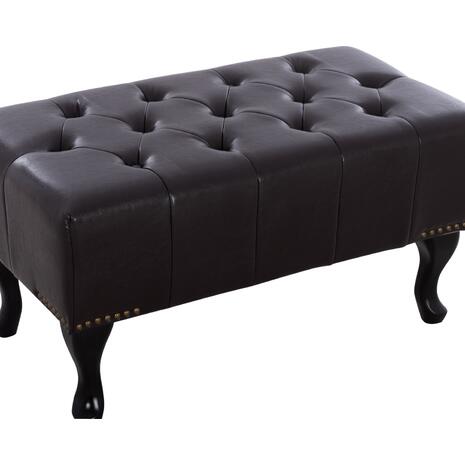 ΤΑΜΠΟΥΡΕ ΥΠΟΠΟΔΙΟ T.CHESTERFIELD EMMA HM226.01 PU 80x44x39Y εκ.ΣΚ.ΚΑΦΕ