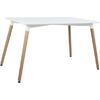 ΤΡΑΠΕΖΙ MINIMAL HM008.01 ΛΕΥΚΟ MDF, ΞΥΛΙΝΑ ΠΟΔΙΑ ΟΞΙΑ, 120Χ80X73Υ ΕΚ.