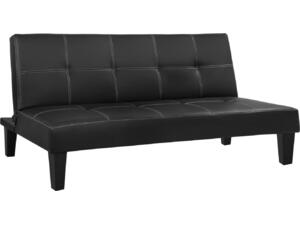 ΚΑΝΑΠΕΣ ΚΡΕΒΑΤΙ 3Θ HM3002.02 ΜΑΥΡΟΣ PU ΜΕ ΓΑΖΙΑ 186x90x82