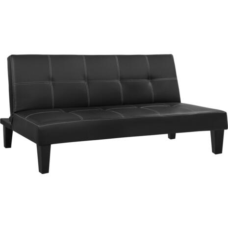 ΚΑΝΑΠΕΣ ΚΡΕΒΑΤΙ 3Θ HM3002.02 ΜΑΥΡΟΣ PU ΜΕ ΓΑΖΙΑ 186x90x82