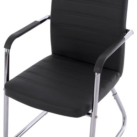 ΠΟΛΥΘΡΟΝΑ DALEY HM1021.01 ΜΕ ΜΠΡΑΤΣΑ ΜΑΥΡΟ PU 56x58x93 εκ. (σετ 4 τεμαχίων)
