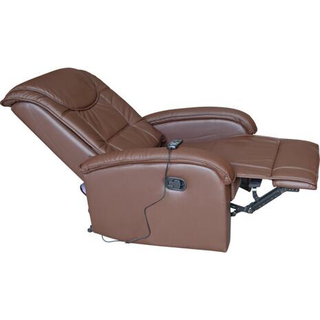 ΠΟΛΥΘΡΟΝΑ ΜΕ ΜΗΧΑΝΙΣΜΟ MASSAGE ROCCA HM0026.03 PU ΚΑΦΕ ΣΚΟΥΡΟ 80x96x97 εκ.