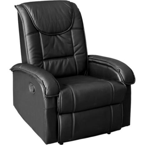 ΠΟΛΥΘΡΟΝΑ RELAX ΜΕ ΜΗΧΑΝΙΣΜΟ MASSAGE ROCCA HM0026.01 PU ΜΑΥΡΟ 88x90x80 εκ.
