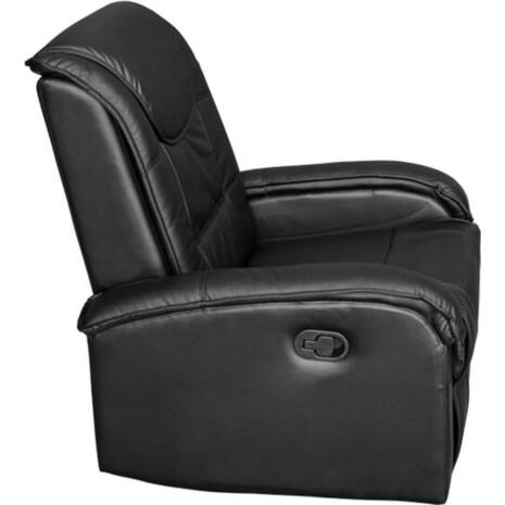 ΠΟΛΥΘΡΟΝΑ RELAX ΜΕ ΜΗΧΑΝΙΣΜΟ MASSAGE ROCCA HM0026.01 PU ΜΑΥΡΟ 88x90x80 εκ.