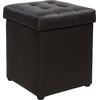 ΣΚΑΜΠΩ ΜΕ ΑΠΟΘΗΚΕΥΤΙΚΟ ΧΩΡΟ PU ΚΑΦΕ CUBE HM224.03--38x38x36.5Υεκ. (Καφέ)
