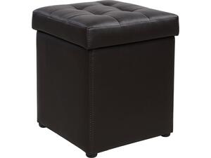 ΣΚΑΜΠΩ ΜΕ ΑΠΟΘΗΚΕΥΤΙΚΟ ΧΩΡΟ PU ΚΑΦΕ CUBE HM224.03--38x38x36.5Υεκ. (Καφέ)