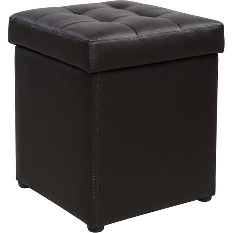 ΣΚΑΜΠΩ ΜΕ ΑΠΟΘΗΚΕΥΤΙΚΟ ΧΩΡΟ PU ΚΑΦΕ CUBE HM224.03--38x38x36.5Υεκ. (Καφέ)