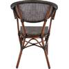 ΠΟΛΥΘΡΟΝΑ ΑΛΟΥΜΙΝΙΟΥ CLAY BAMBOO LOOK ΚΑΦΕ ΜΕ TEXTLINE HM5025 60,5x59x81Υ